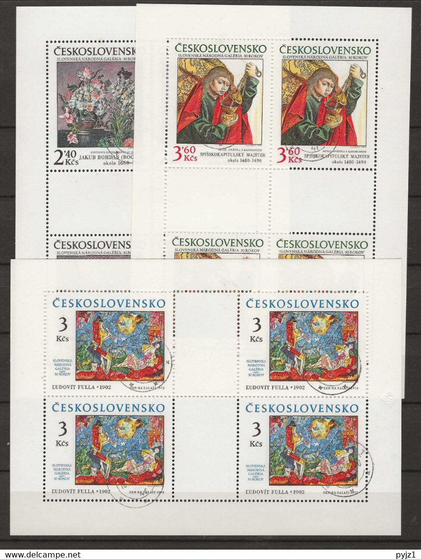 1978 USED  Ceskoslovensko, Mi 2476-78 Kleinbogen - Usados