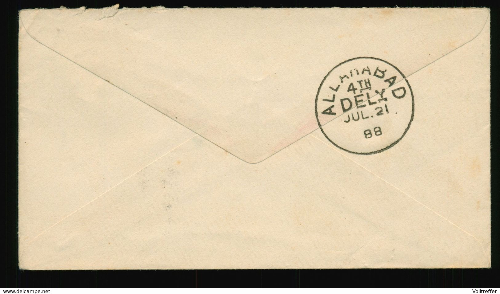 Ganzsache Umschlag 1921 Envelope Indien India Postage, Stempel Allahabad Uttar Pradesh Half Anna - Buste