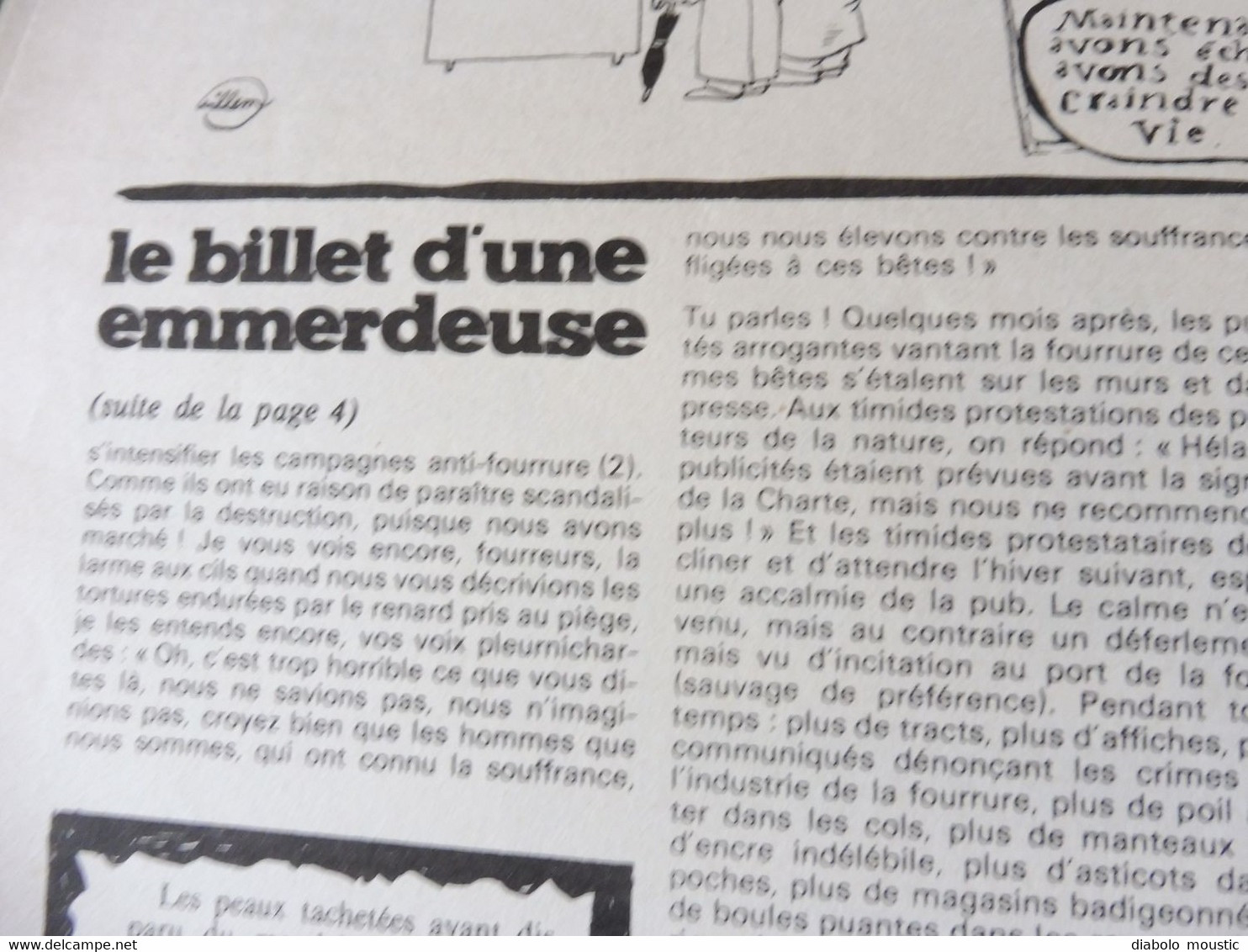 1978 LE BILLET D'UNE EMMERDEUSE..........Etc  (Charlie Hebdo) - Humour