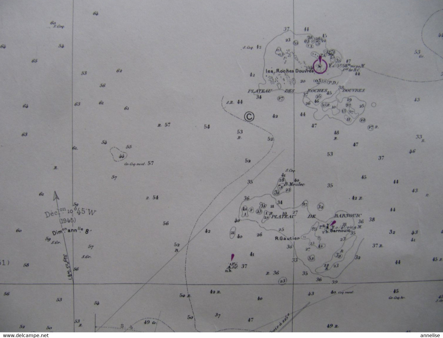 Carte Marine N°879 Ile De Bréhat Au Cap Fréhel 22 1950 - Zeekaarten