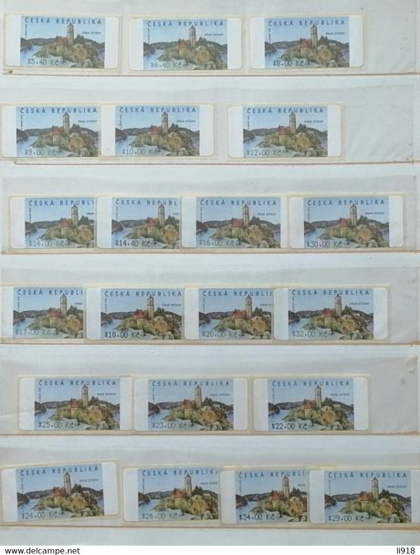 Czech Rep.Castle ATM Stamps 21 Values MNH** - Ungebraucht