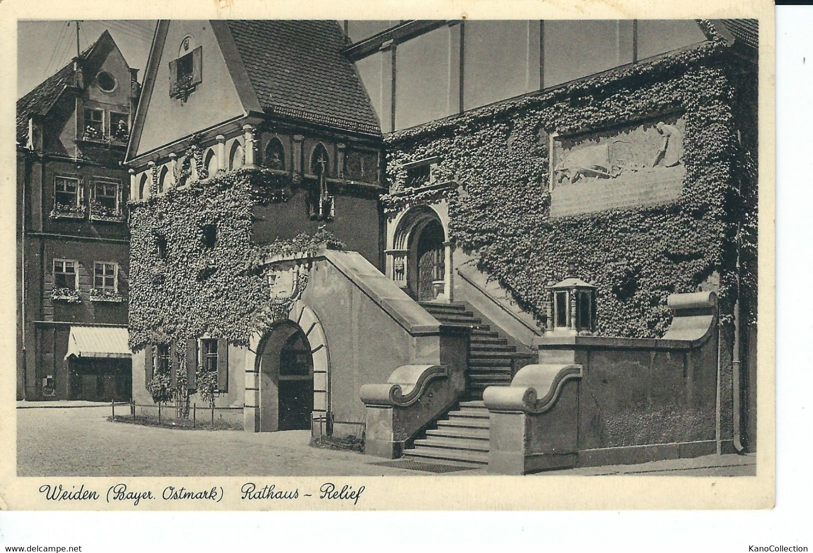 Weiden, Oberpfalz („Bayerische Ostmark“), Rathaus-Relief, Gelaufen 1940 - Weiden I. D. Oberpfalz