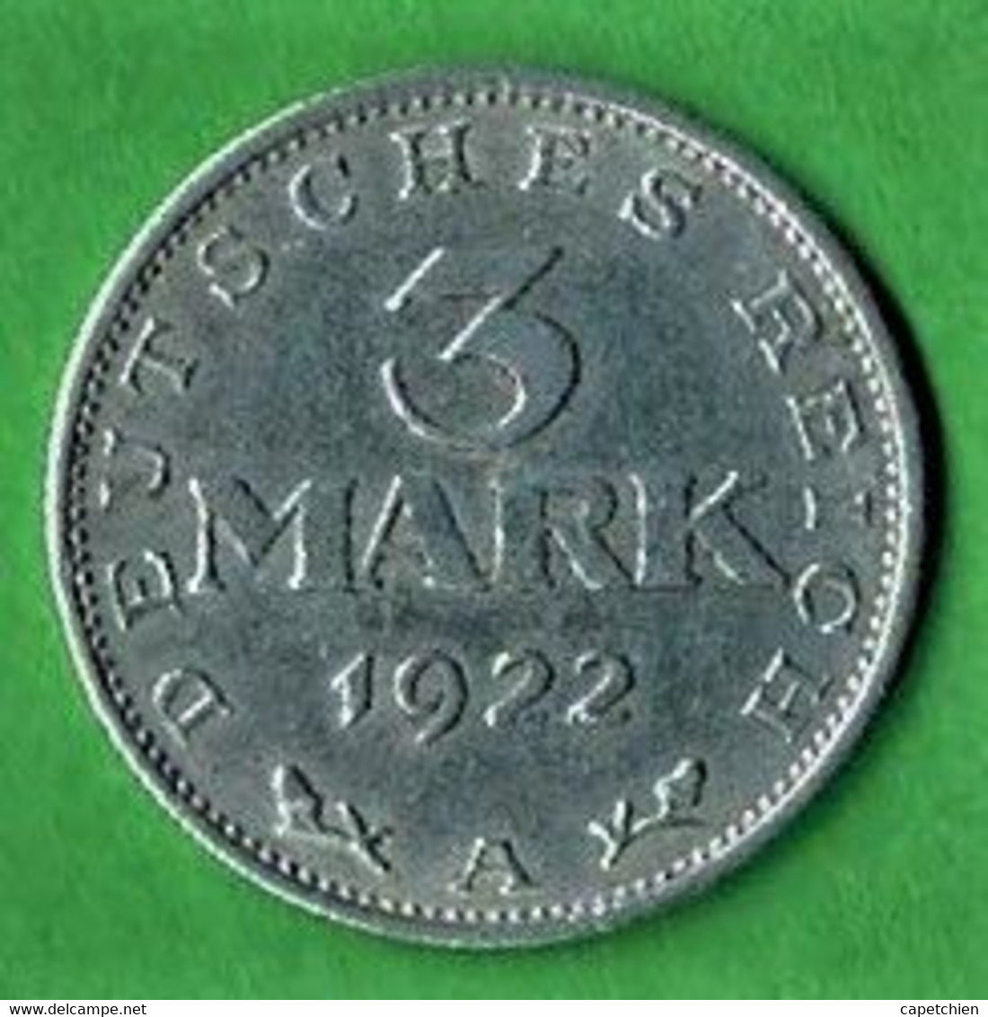 ALLEMAGNE / REPUBLIQUE DE WEIMAR / 3 MARK / 1922 A / ALU / ETAT SUP - 3 Mark & 3 Reichsmark