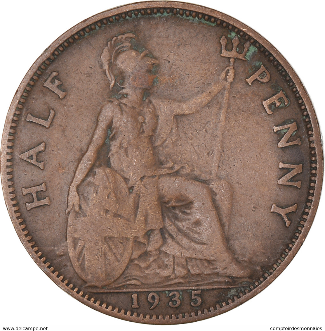 Monnaie, Grande-Bretagne, 1/2 Penny, 1935