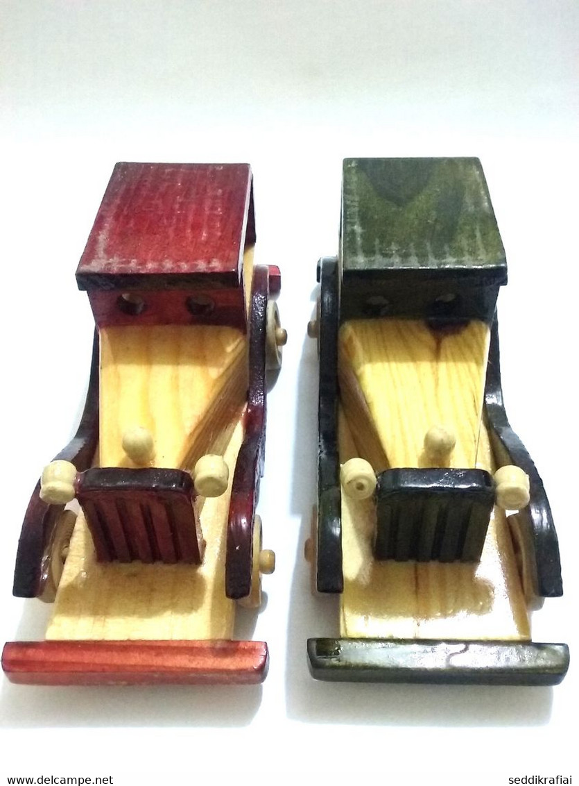 2 Cars Decoration An Old-Fashioned 100% Wooden Of Traditional Moroccan Handicraf - Art Nouveau / Art Deco