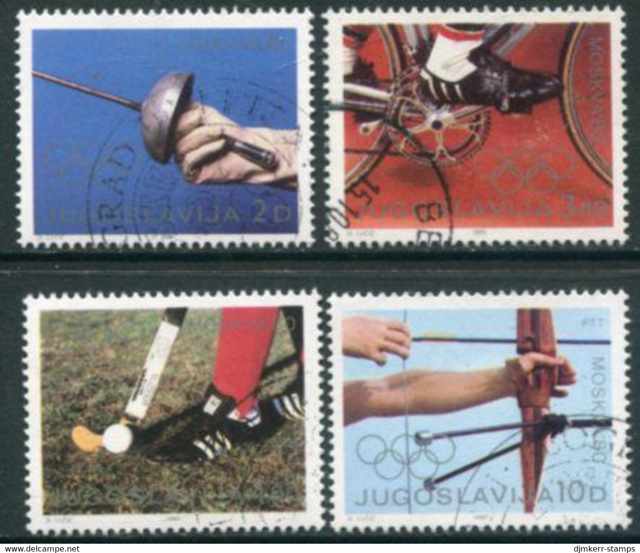 YUGOSLAVIA 1980 Olympic Games, Moscow Used.  Michel 1824-27 - Used Stamps
