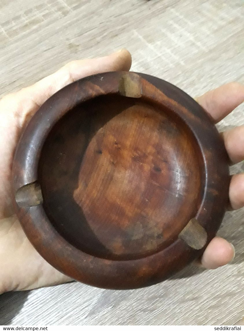 Ashtray Wooden Made Lumber Of Wood Thuya 100% Handmade From Morocco Thuja Wood - Sonstige & Ohne Zuordnung