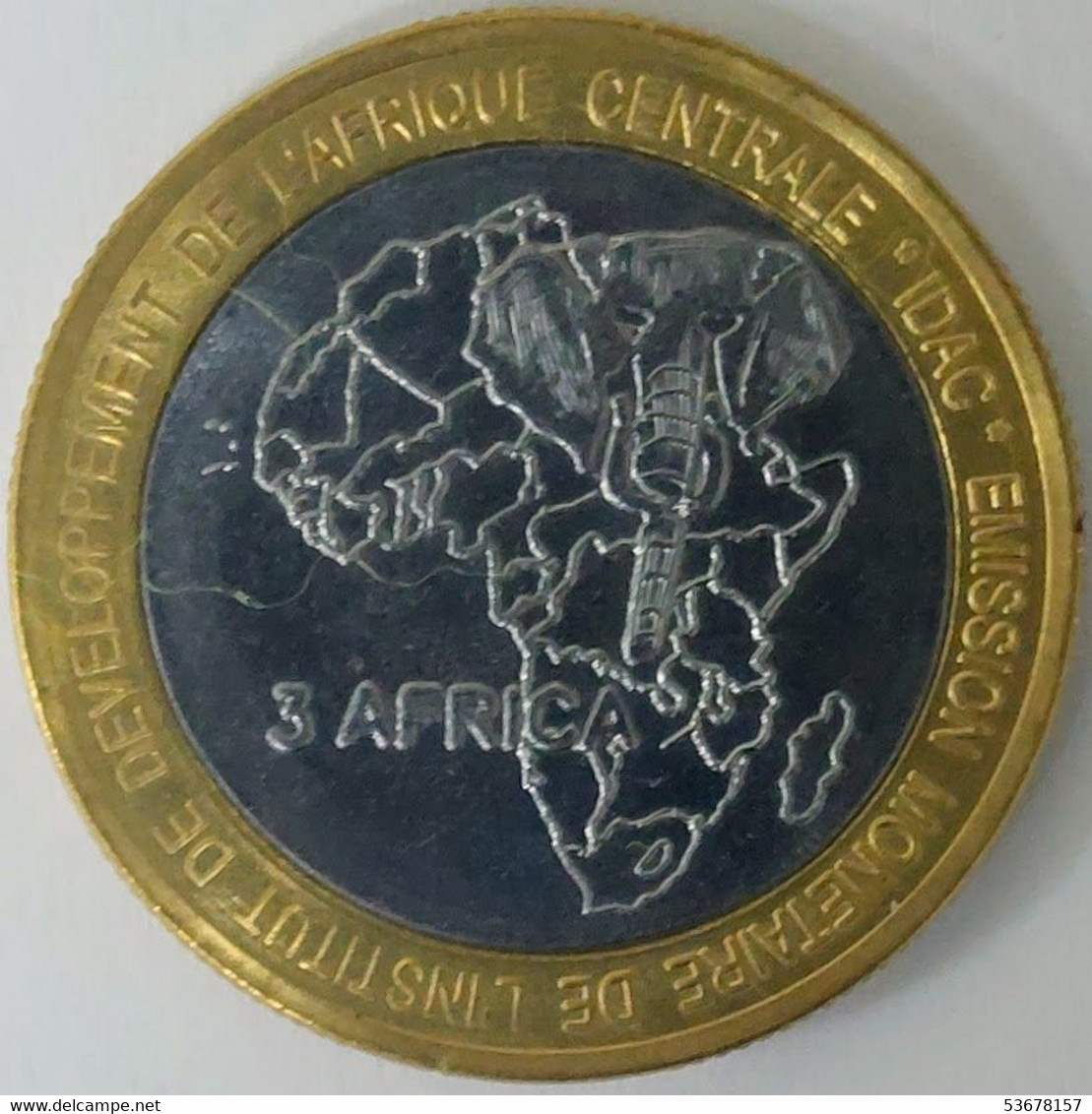 Central African Republic - 4500 CFA Francs (3 Africa), 2007, Pope John Paul II, X# 13 (Fantasy Coin) (1242) - Centrafricaine (République)