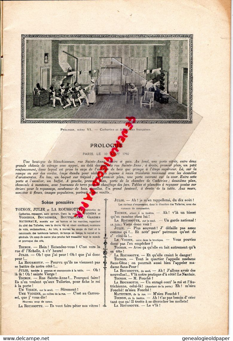 75- PARIS- 1ERE REPRESENTATION MADAME SANS GENE VAUDEVILLE -27 OCTOBRE 1893-SARDOU-MOREAU-THEATRE REJANE-DUQUESNE-CANDE - Programmes