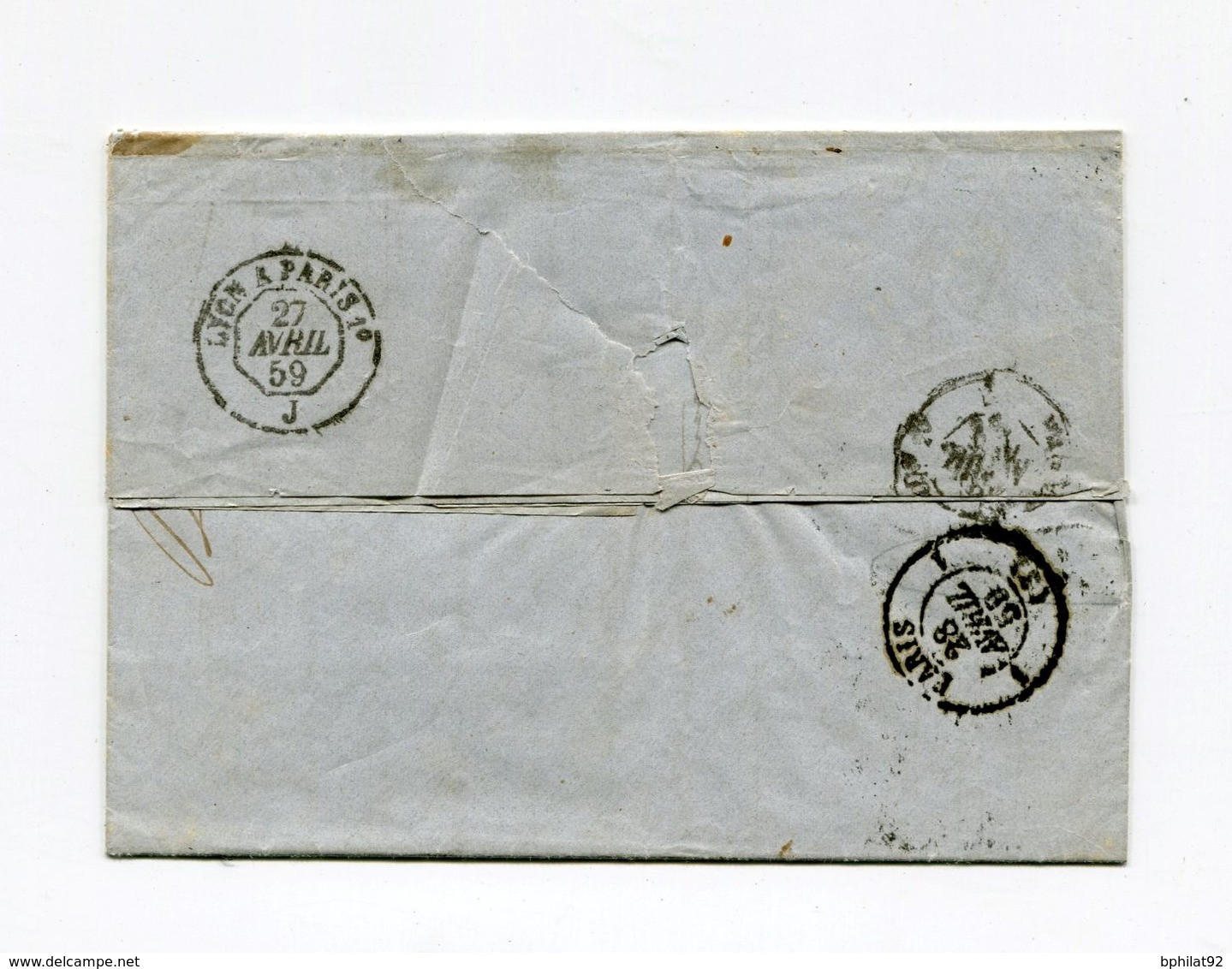 !!! LETTRE DU CAIRE POUR PARIS DE 1859, CACHET ALEXANDRIE - EGYPTE. AVEC TEXTE - Prephilately