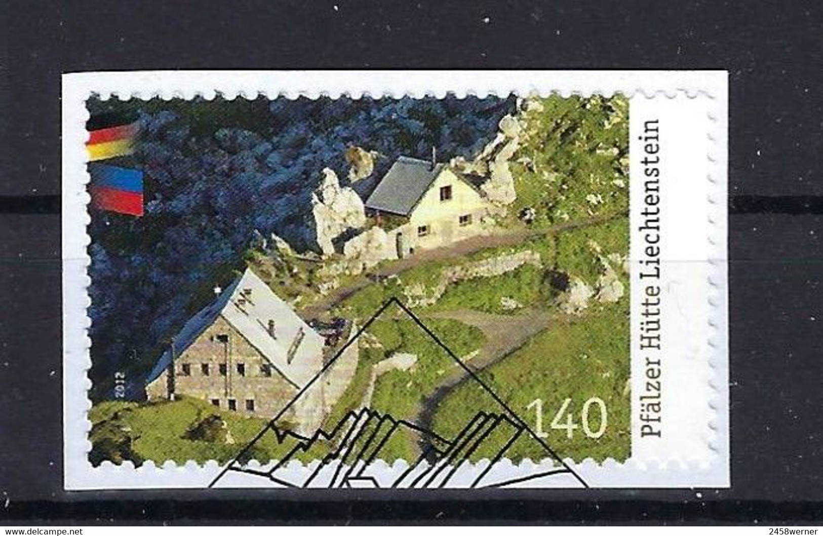 Liechtenstein 2012, Nr. 1628, Pfälzer Hütte Gestempelt Used - Gebraucht