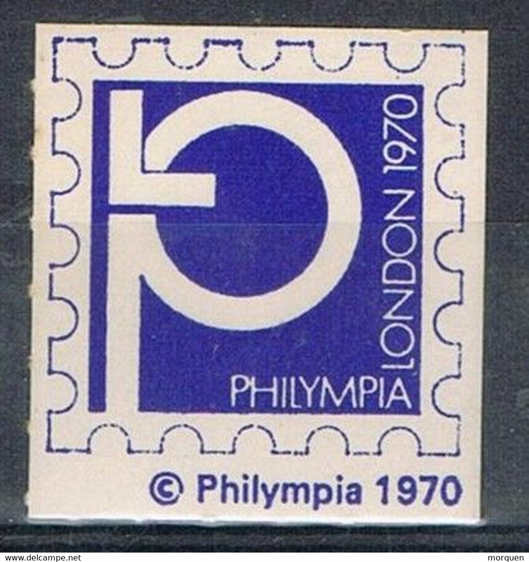 Viñeta  Label  LONDON (England) 1970. PHILYMPIA 70, Feria Filatelica ** - Errors, Freaks & Oddities (EFOs