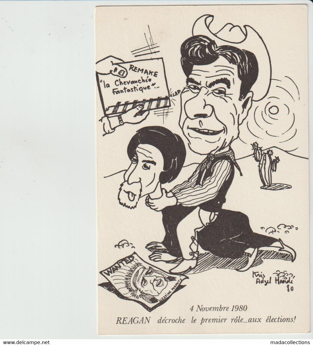 REAGAN - Caricature - 4 Novembre 1980 - Reagan Décroche Le Premier Rôle ... Aux élections - Präsidenten