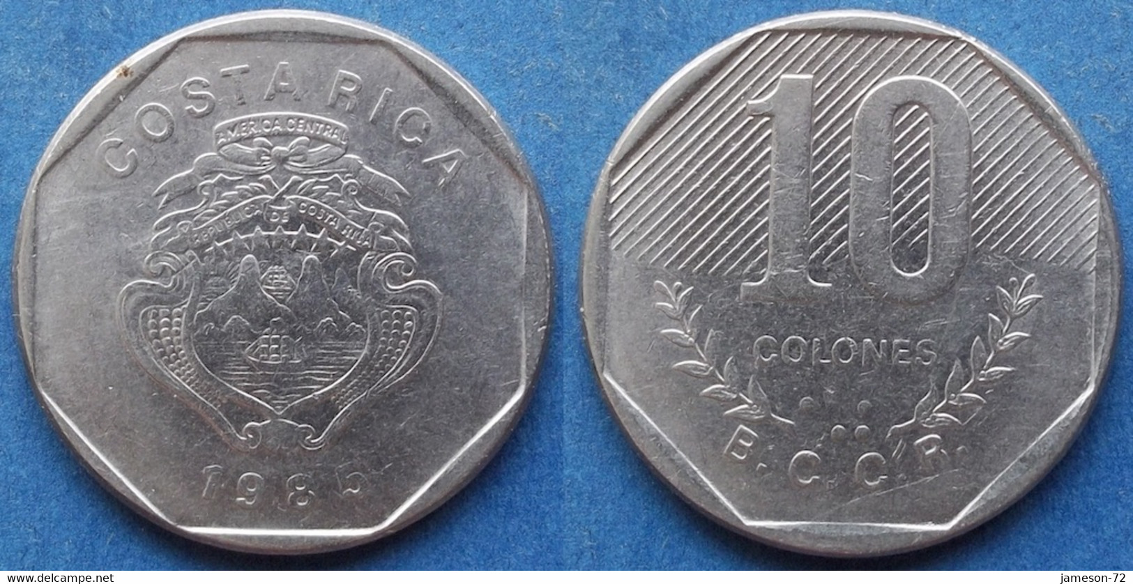 COSTA RICA - 10 Colones 1985 KM# 215.2 Monetary Reform (1920) - Edelweiss Coins - Costa Rica