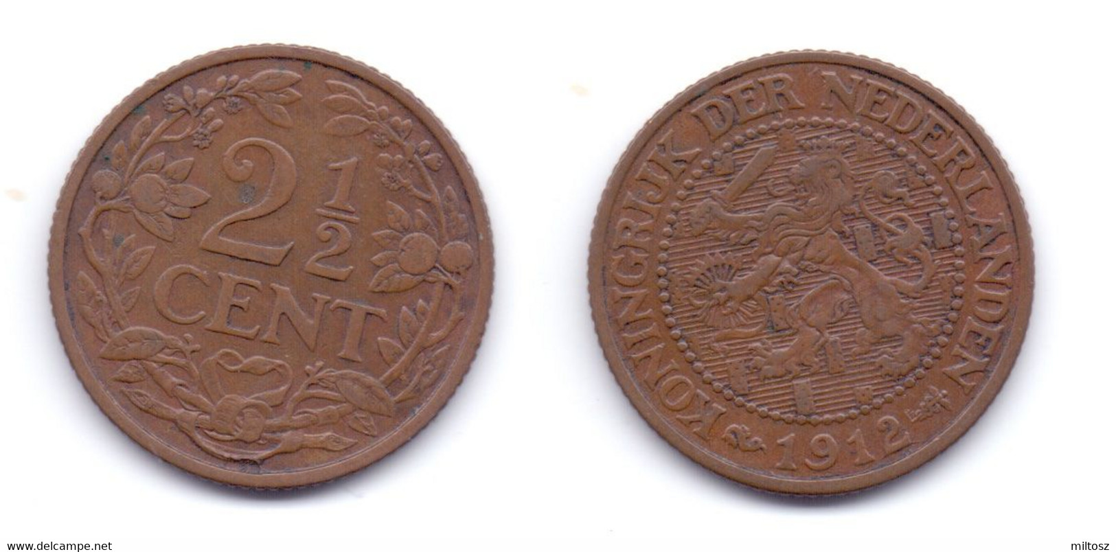 Netherlands 2 1/2 Cents 1912 - 2.5 Cent