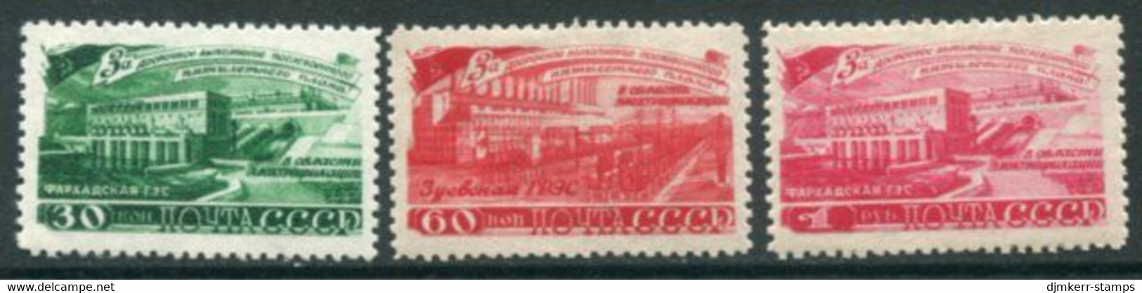 SOVIET UNION 1948 5-Year Plan: Electricity LHM / *.  Michel  1272-74 - Neufs