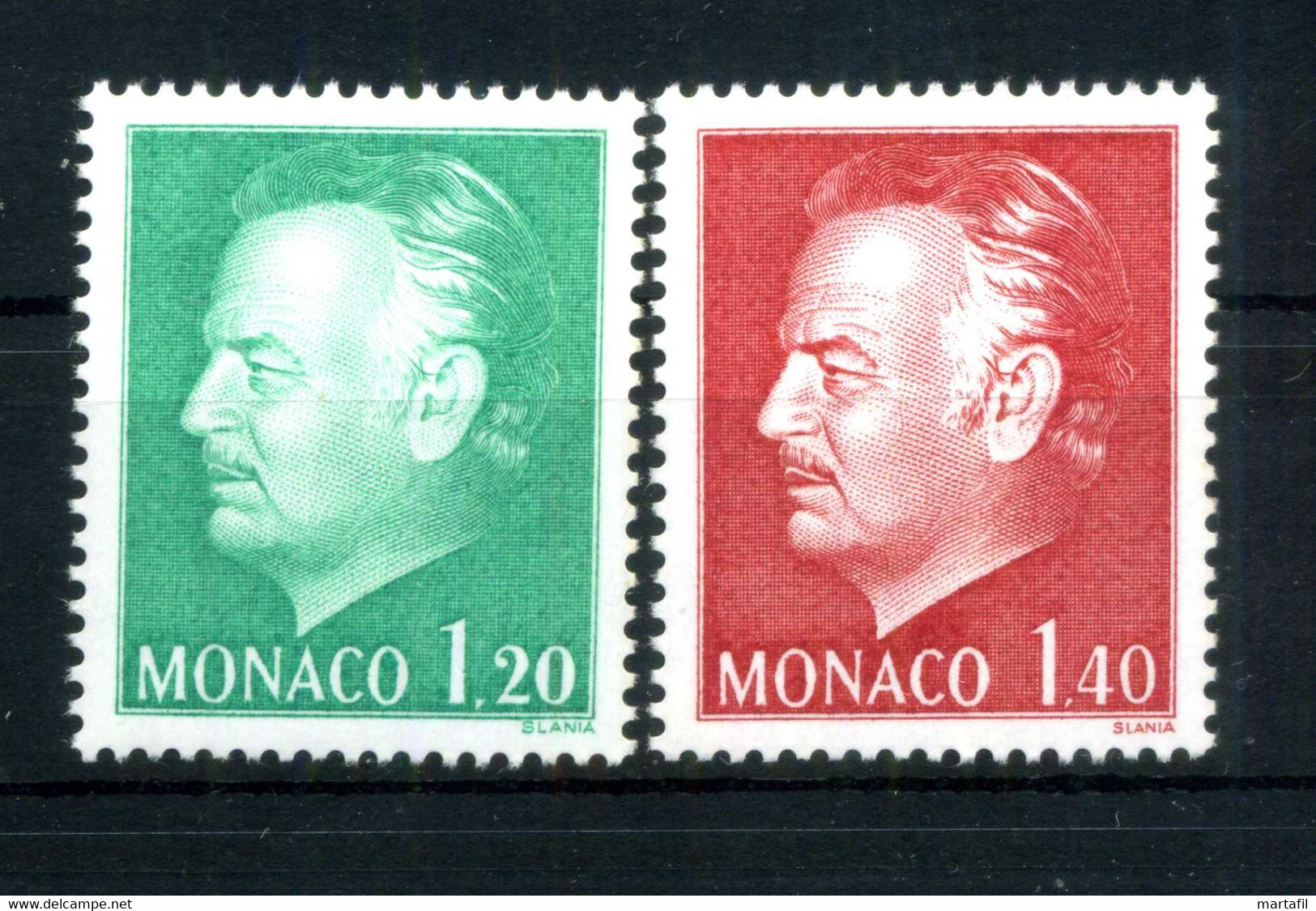 1980 MONACO SET MNH ** 1233/1234 Effigie Del Principe Ranieri III Serie Ordinaria - Ungebraucht