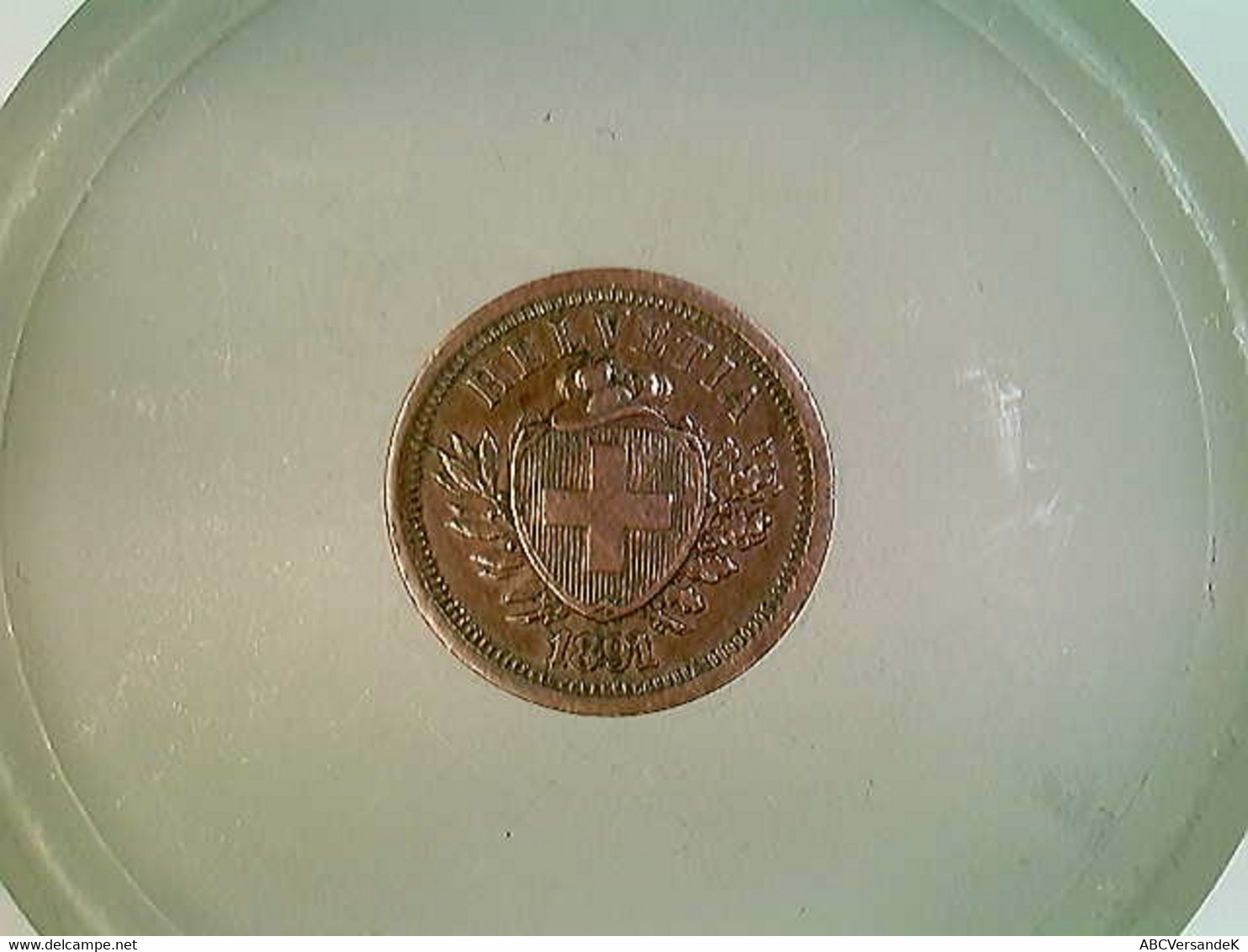 Münze, 1 Rappen Helvetia, 1891 - Numismática