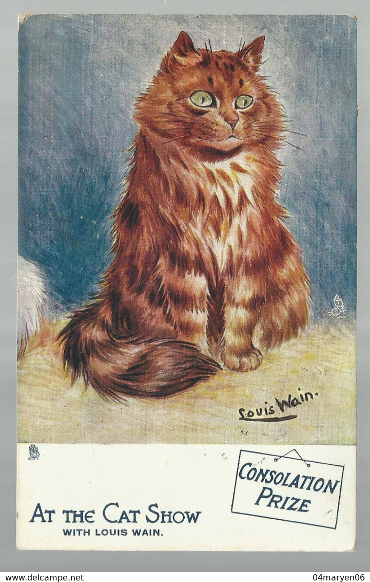 ***  1  X  LOUIS  WAIN  ***   -   AT THE CAT SHOW  :  CONSOLATION PRIZE - Wain, Louis