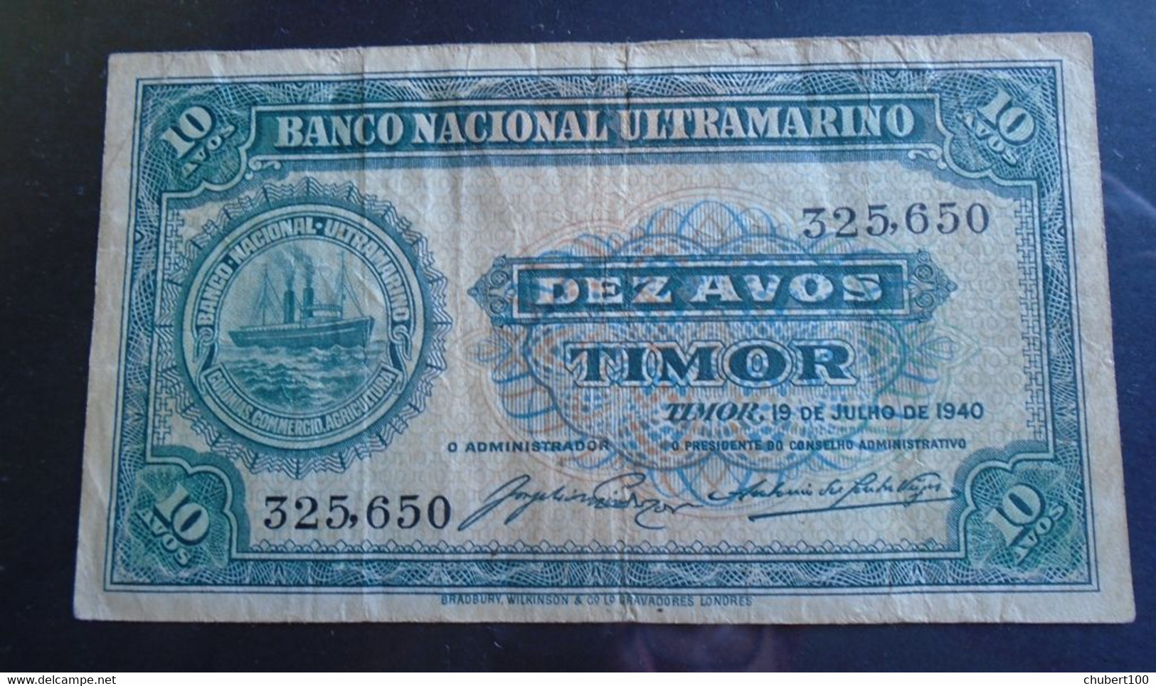 TIMOR , P 13 , 10 Avos , 1940 ,  Used, The Only One On Delcampe - Timor