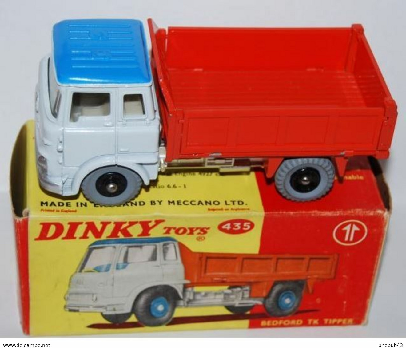 Bedford TK Tipper - Benne Basculante - Sky Blue & Orange - Dinky Toys (Atlas) - Dinky