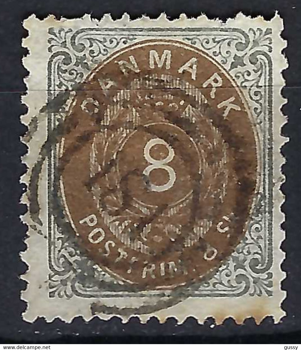 DANEMARK 1870:  Le Y&T 19, B Obl. CAD, Forte Cote, 1 Dent Courte Au N - Lettres & Documents