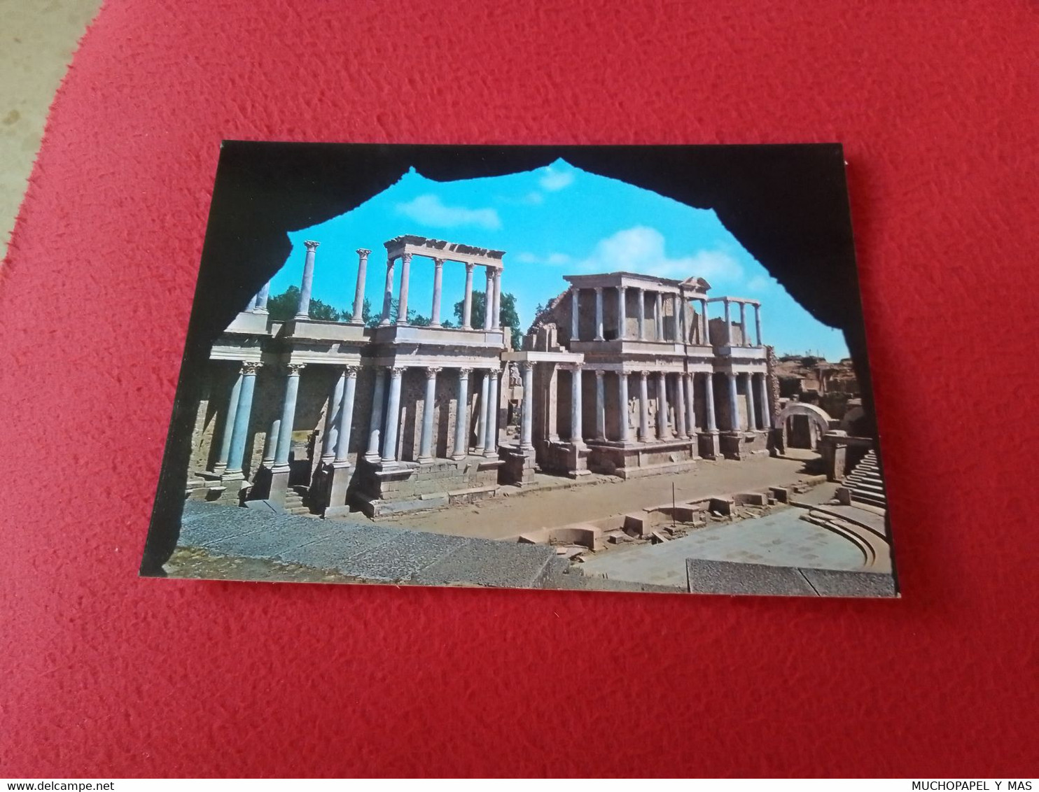 POSTAL POSTCARD MÉRIDA BADAJOZ SPAIN ESPAGNE ESCENA DEL TEATRO ROMANO STAGE OF THE ROMAN THEATRE SCÈNE DU THÉÂTRE ROMAIN - Mérida