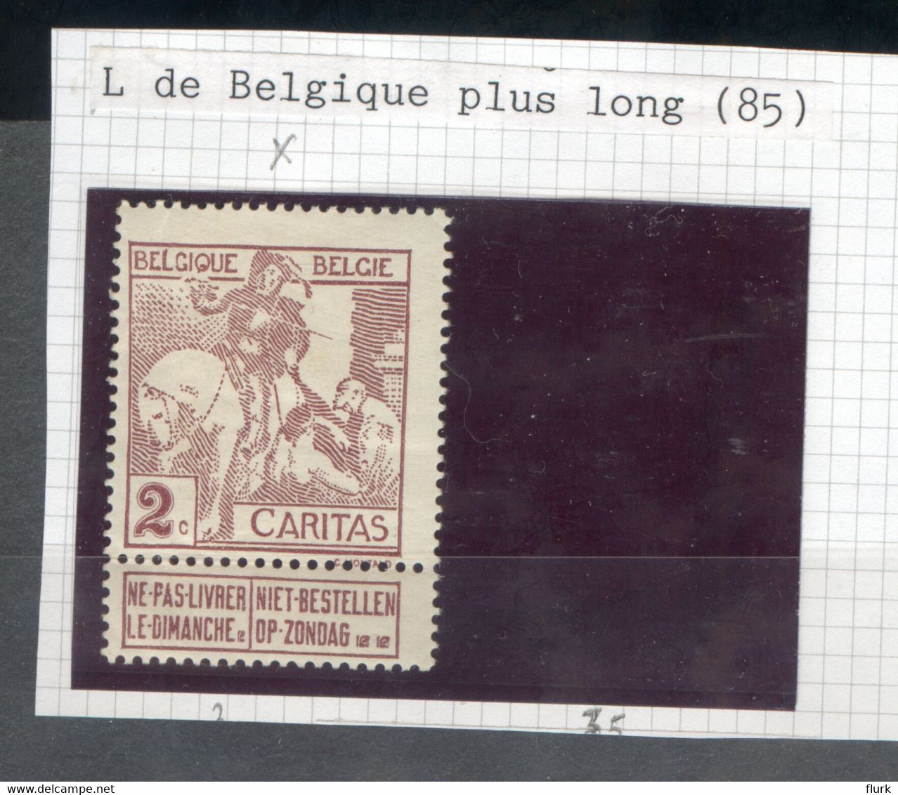 België Nr 85-V X Cote €32 - 1901-1930