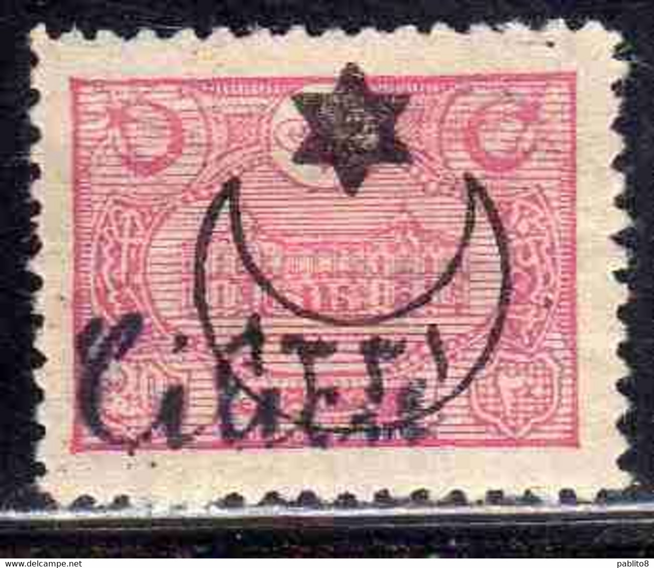 CILICIE CILICIA 1919 TURKISH STAMP CRESCENT STAR OVERPRINTED 20pa USED USATO OBLITERE' - Used Stamps