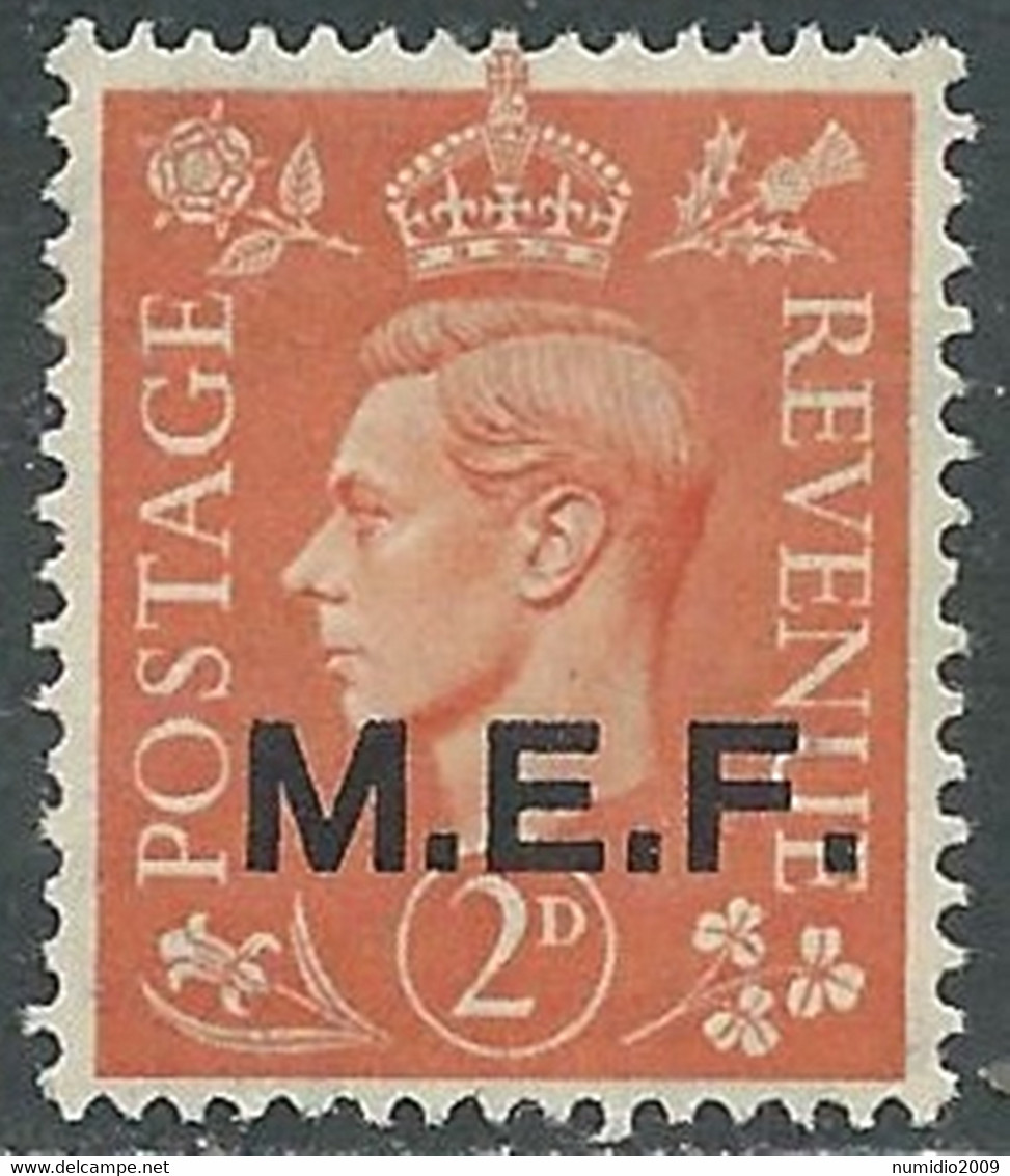 1943-47 OCCUPAZIONE BRITANNICA MEF 2 P MNH ** - RF37 - Britse Bezetting MEF