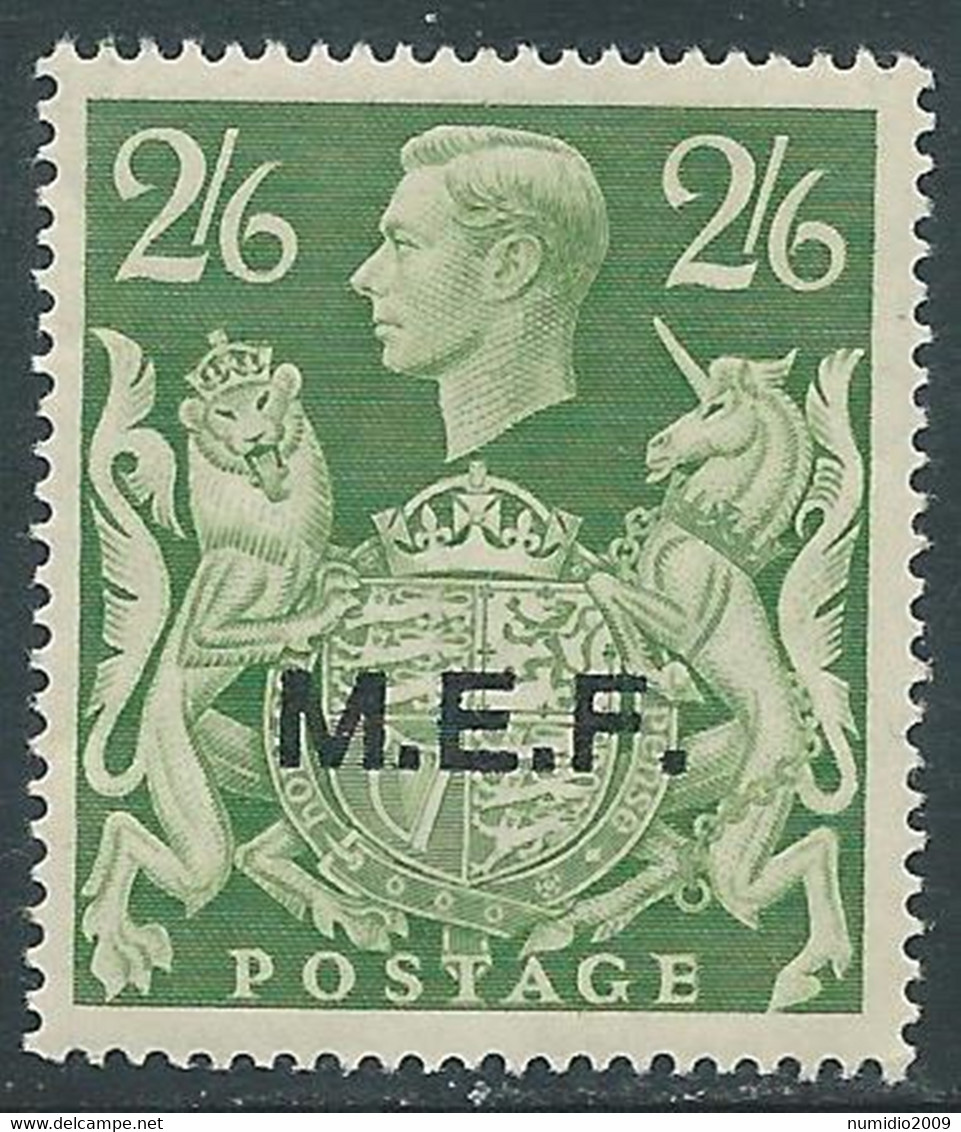 1943-47 OCCUPAZIONE BRITANNICA MEF 2/6 S MNH ** - RF27-9 - Britische Bes. MeF