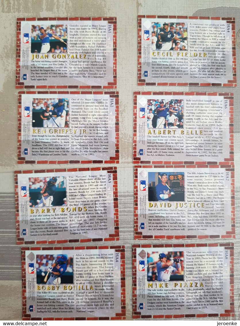 Home Run All-Stars Trading Cards Baseball - Séries