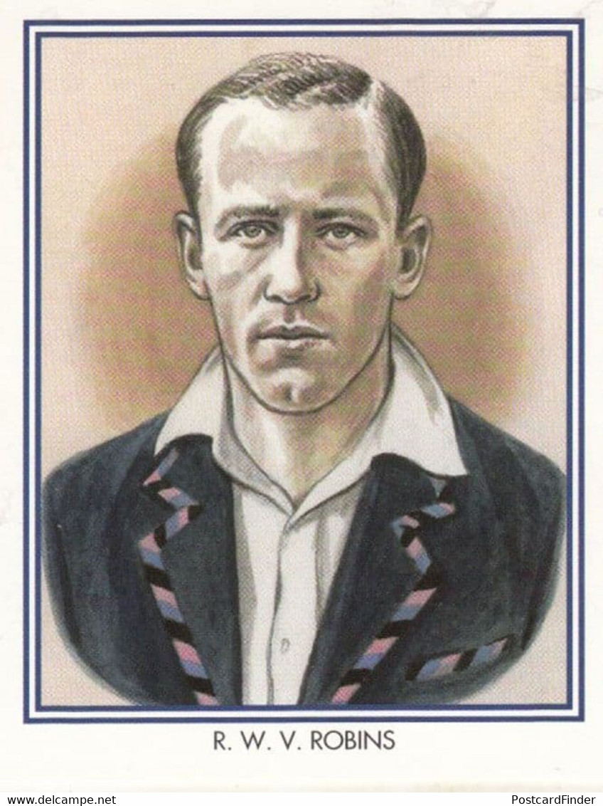 RWV Walter Robins Middlesex Cricket Club Cricketer Rare Cigarette Card - Críquet