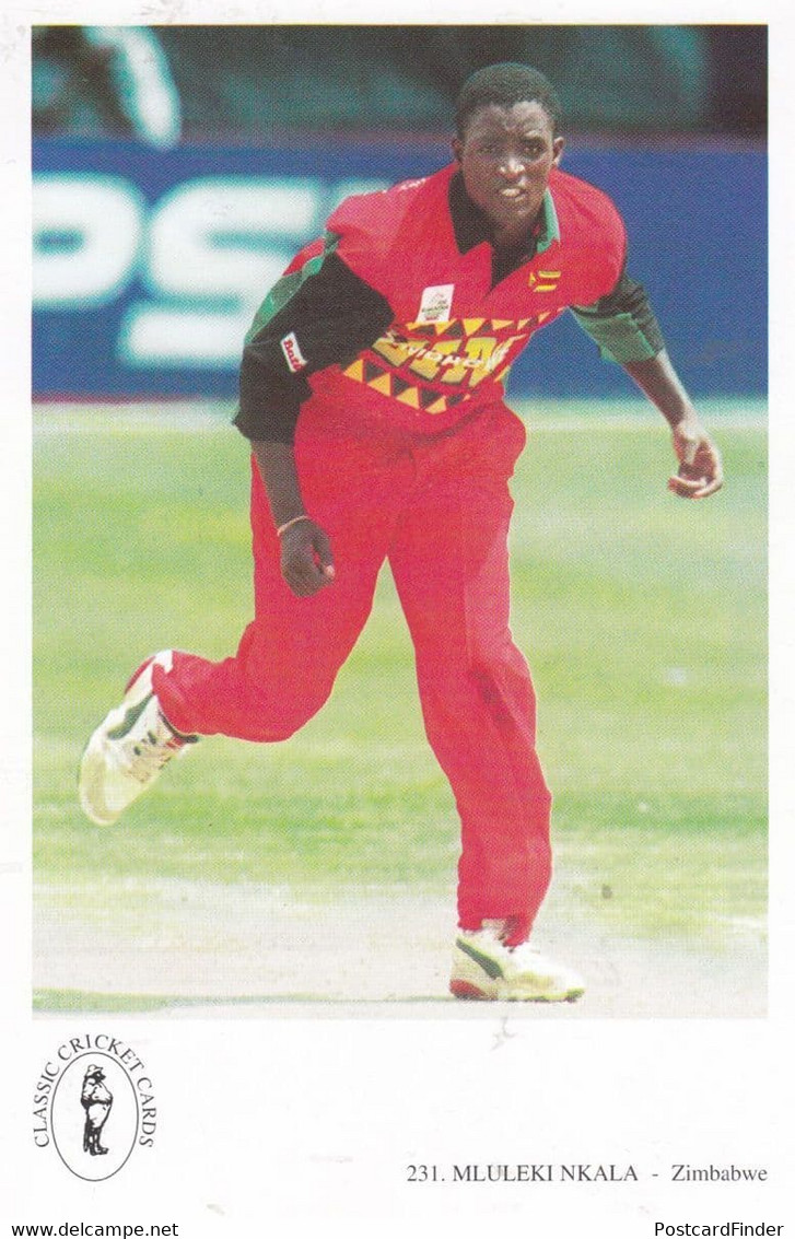 Miluleki Nkala Zimbabwe International Cricketer Cricket Postcard - Cricket