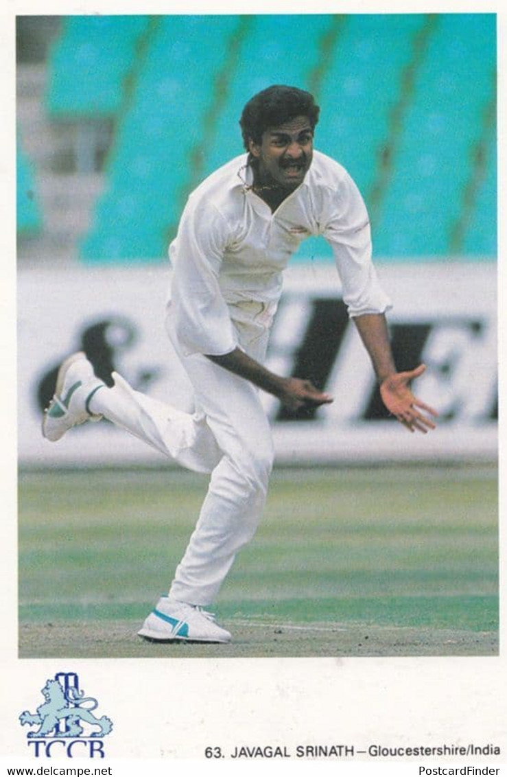 Javagal Srinath Gloucester India International Team Cricketer Cricket Postcard - Críquet
