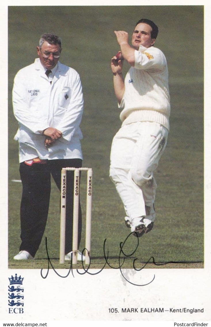 Mark Ealham Kent England Team Hand Signed Cricket Classic Card Photo Postcard - Cricket