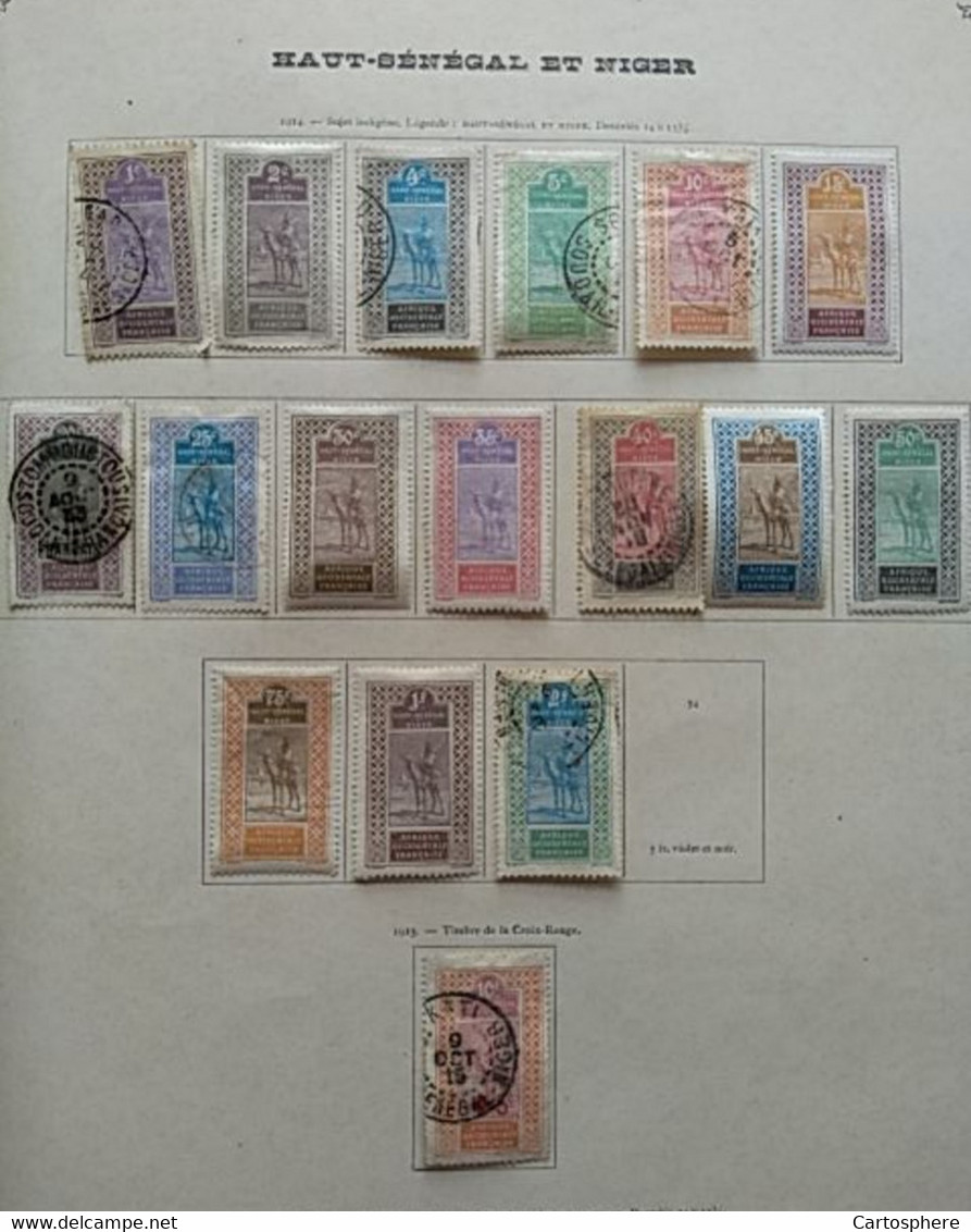 Colonie Timbres Du Haut Senegal Et Niger De 1914/17 N°18 A 33* Et Oblitérés +35o - Gebraucht