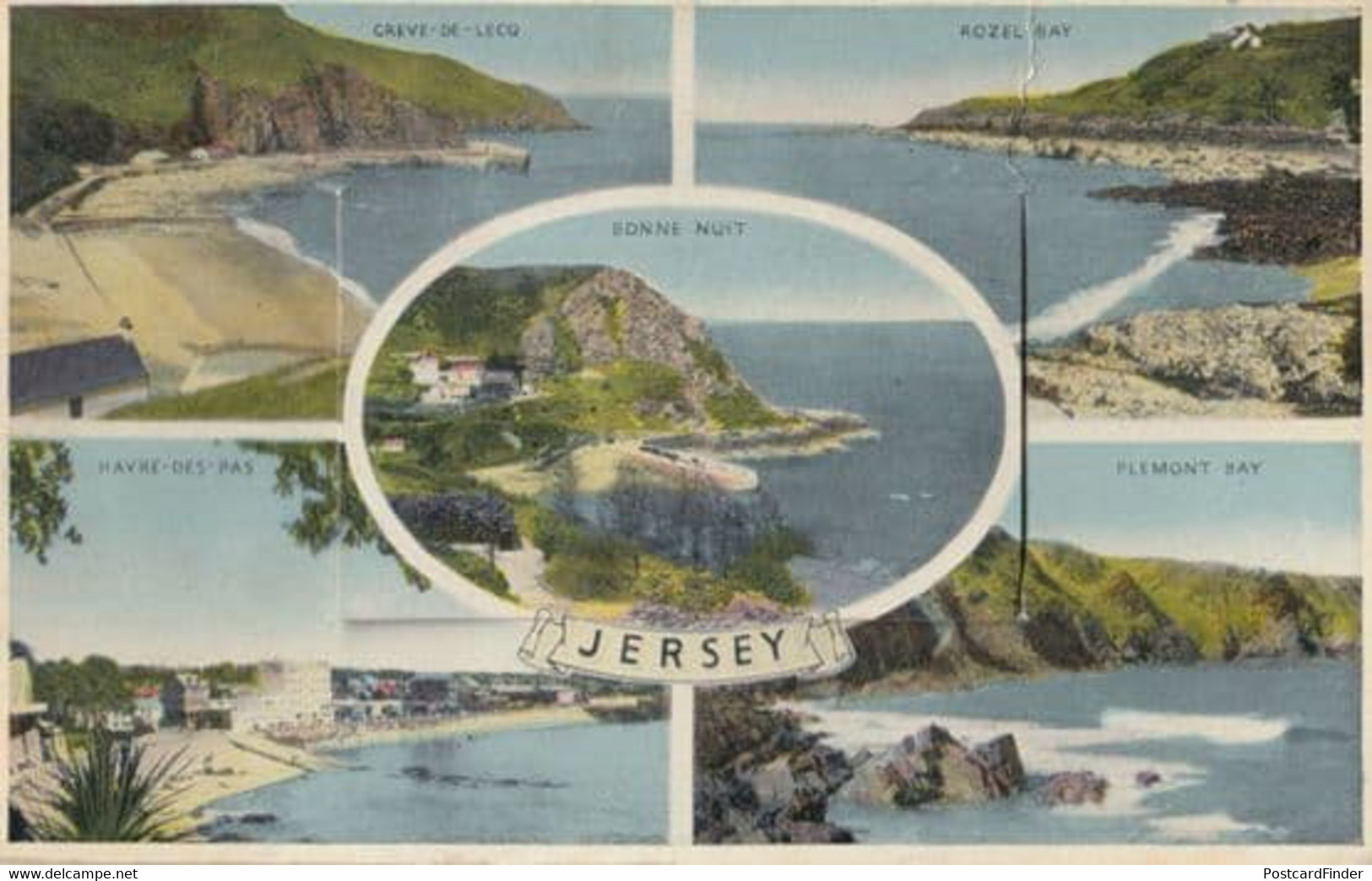 Jersey Bonne Nuit Rozel Plemont Bay Mailing Novelty Postcard - Autres & Non Classés