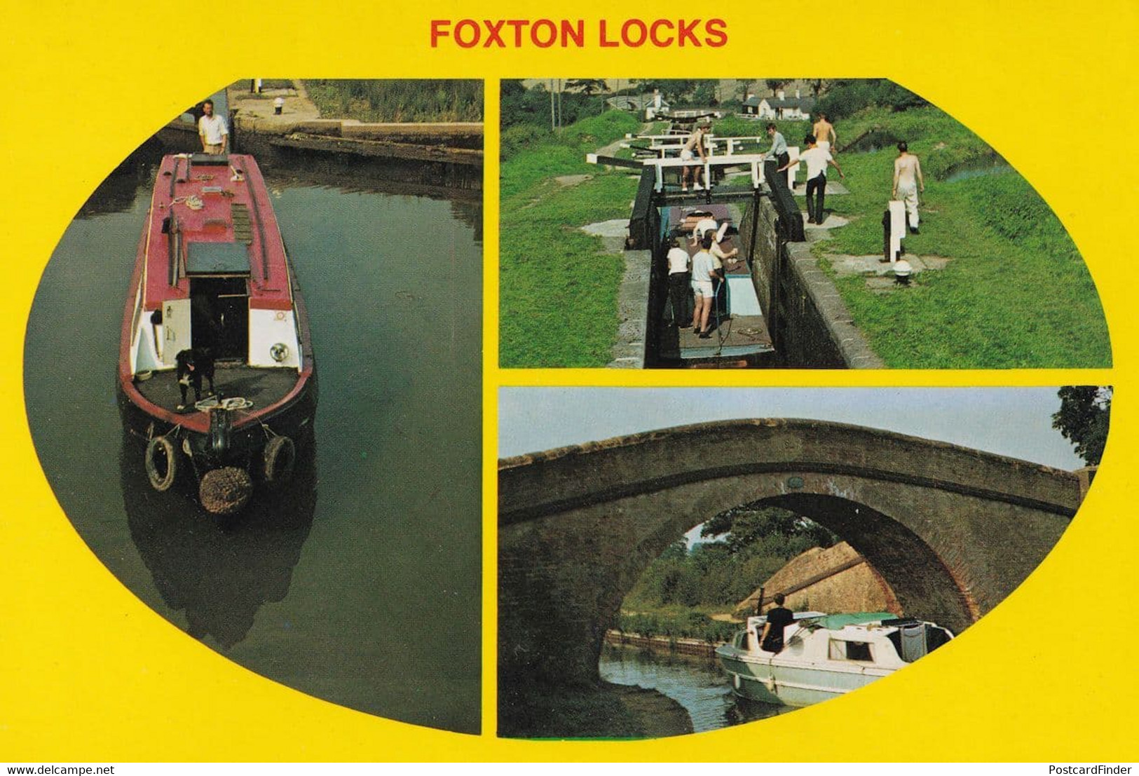 Foxton Locks Rare Leicester 1990s Published Postcard - Andere & Zonder Classificatie