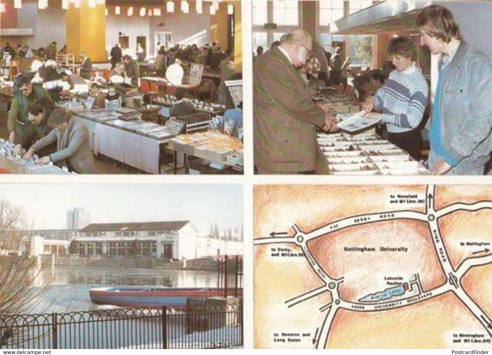 Nottingham Postcard Exhibition Dealer Stands At Lakeside Pavillion 1985 Postcard - Sonstige & Ohne Zuordnung