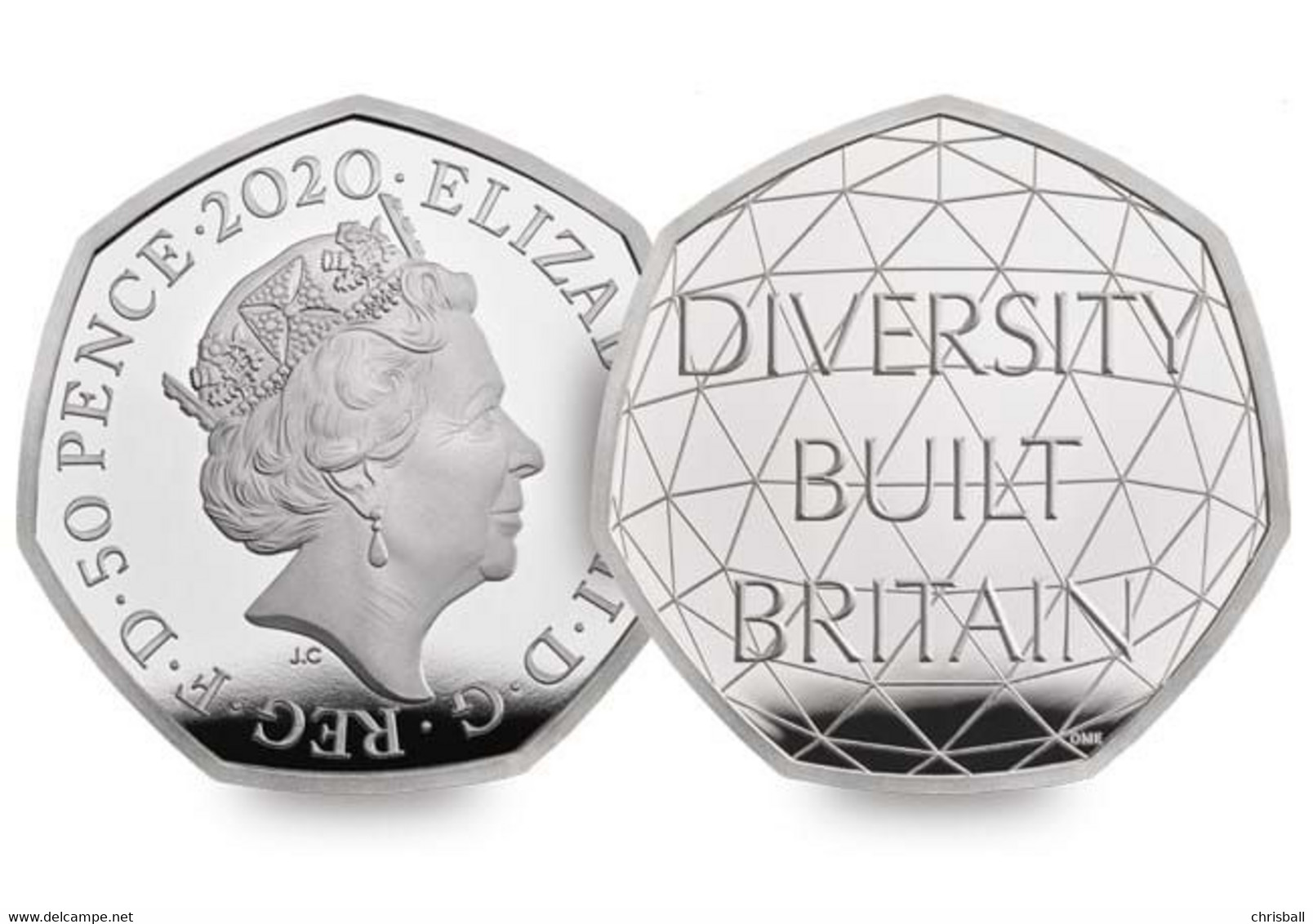 Great Britain UK Diversity 2020 50p Coin - Silver Proof - Mint Sets & Proof Sets