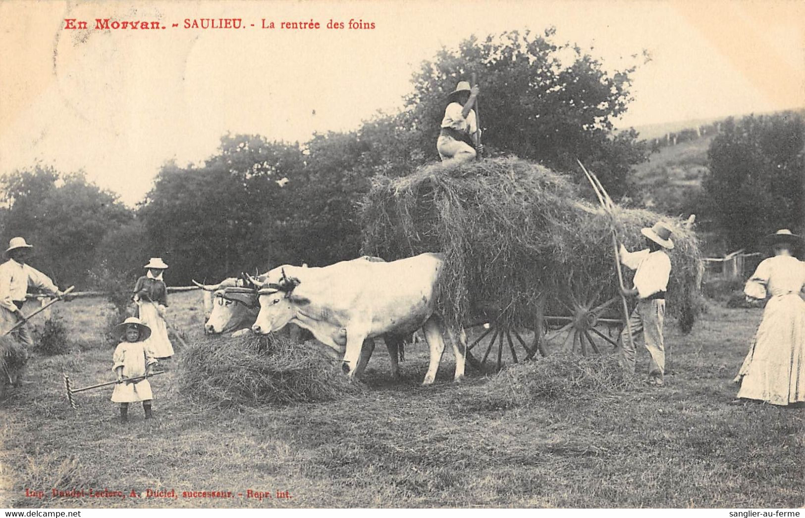 CPA 21 EN MORVAN SAULIEU LA RENTREE DES FOINS / AGRICULTURE - Andere & Zonder Classificatie