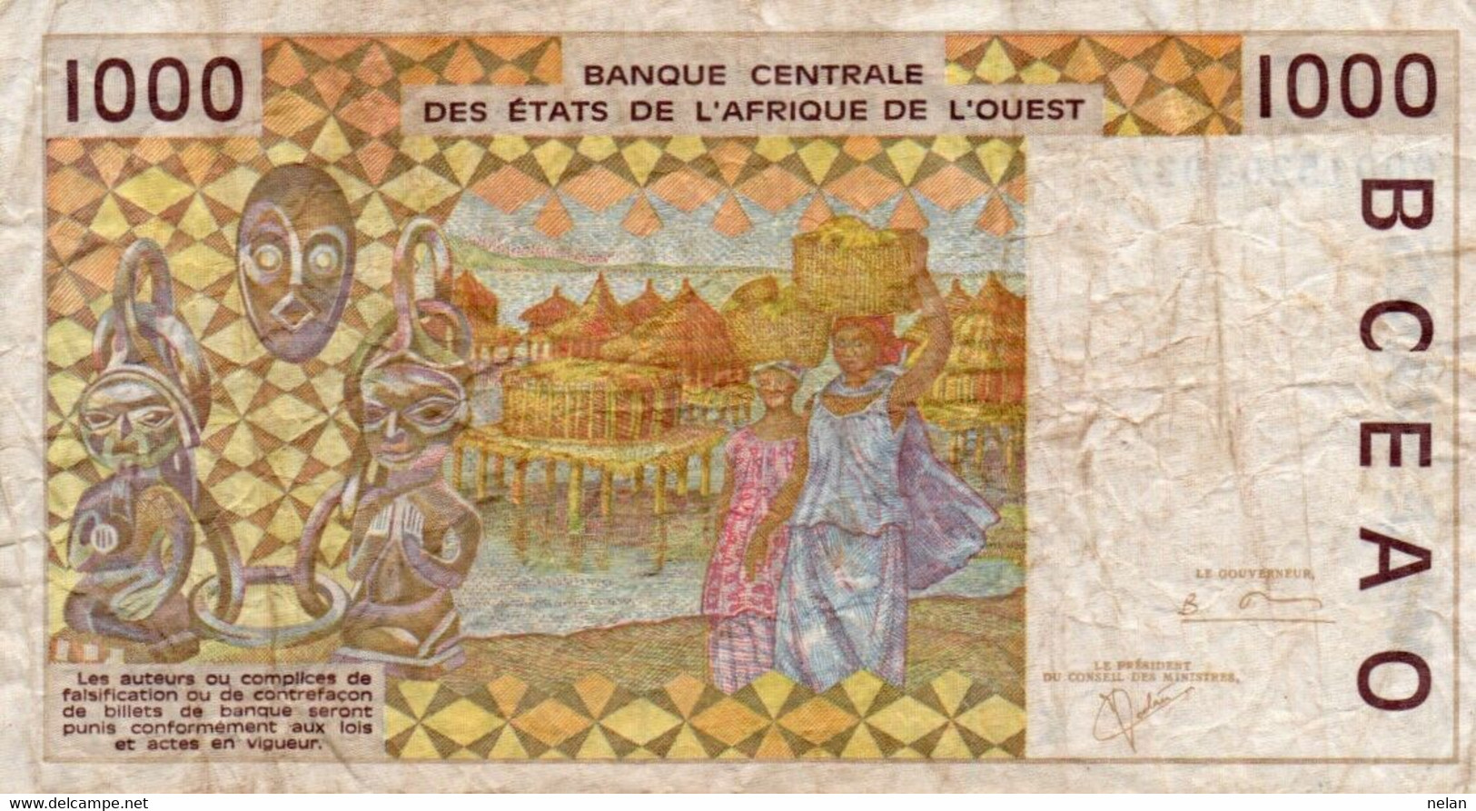 AFRICA-West African States-SENEGAL-1000 FRANCS 2001 P-711Kk - Sénégal