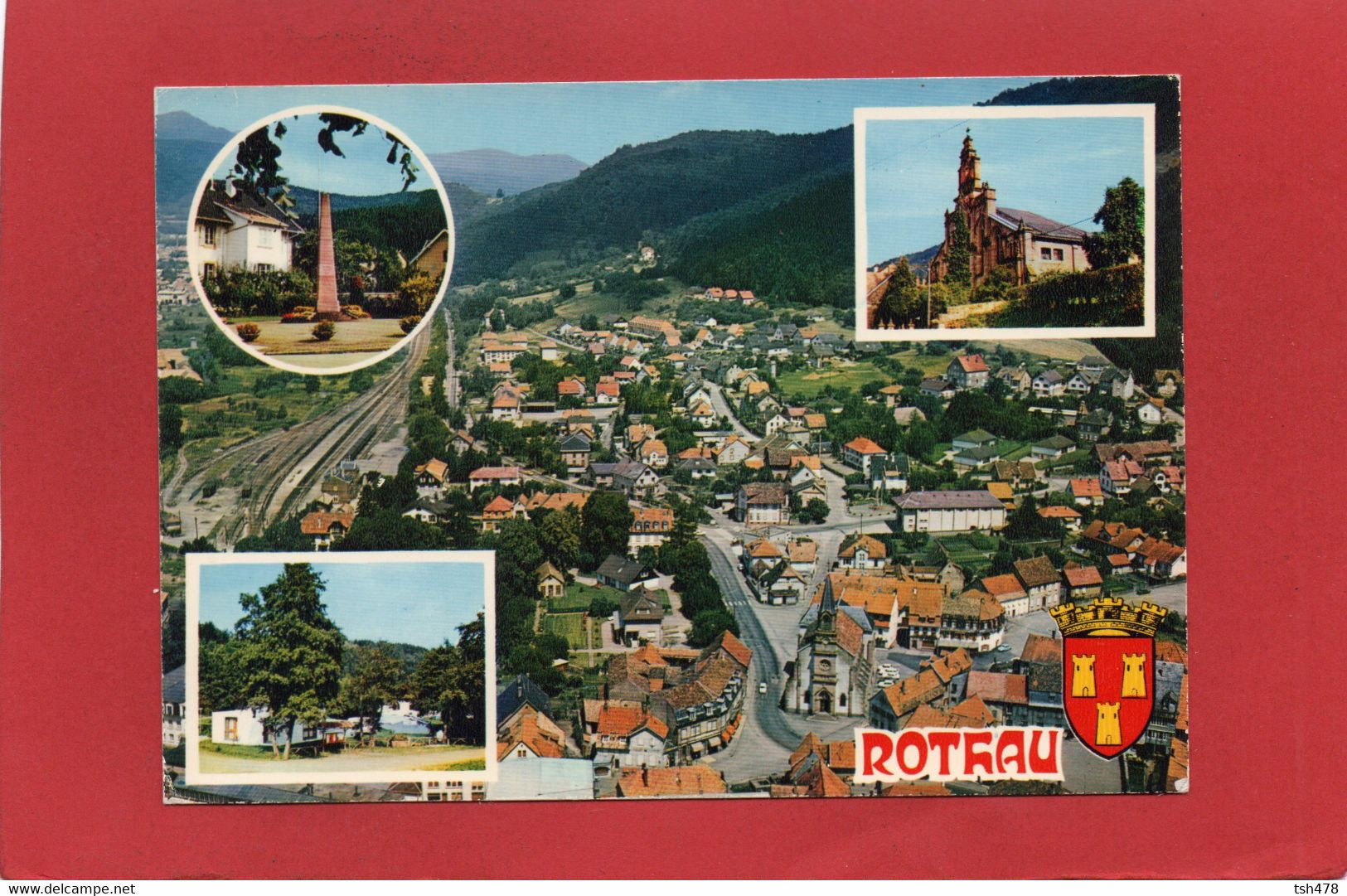 67----ROTHAU----Multi-vues--le Camping, Vue Aérienne, Le Temple, Le Monument Aux Morts--voir 2 Scans - Rothau