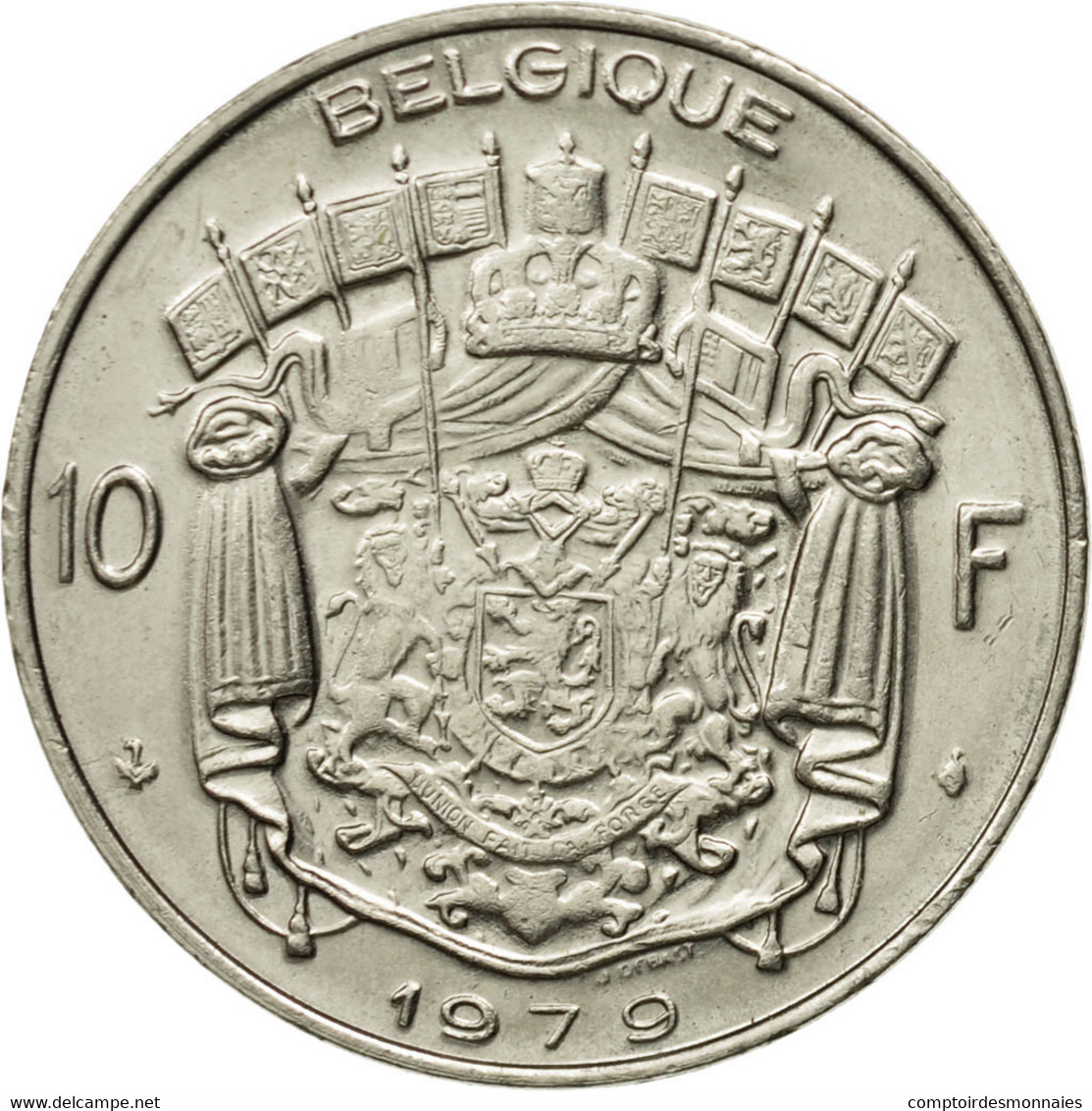 Monnaie, Belgique, 10 Francs, 10 Frank, 1979, Bruxelles, TTB, Nickel, KM:155.1 - 10 Frank