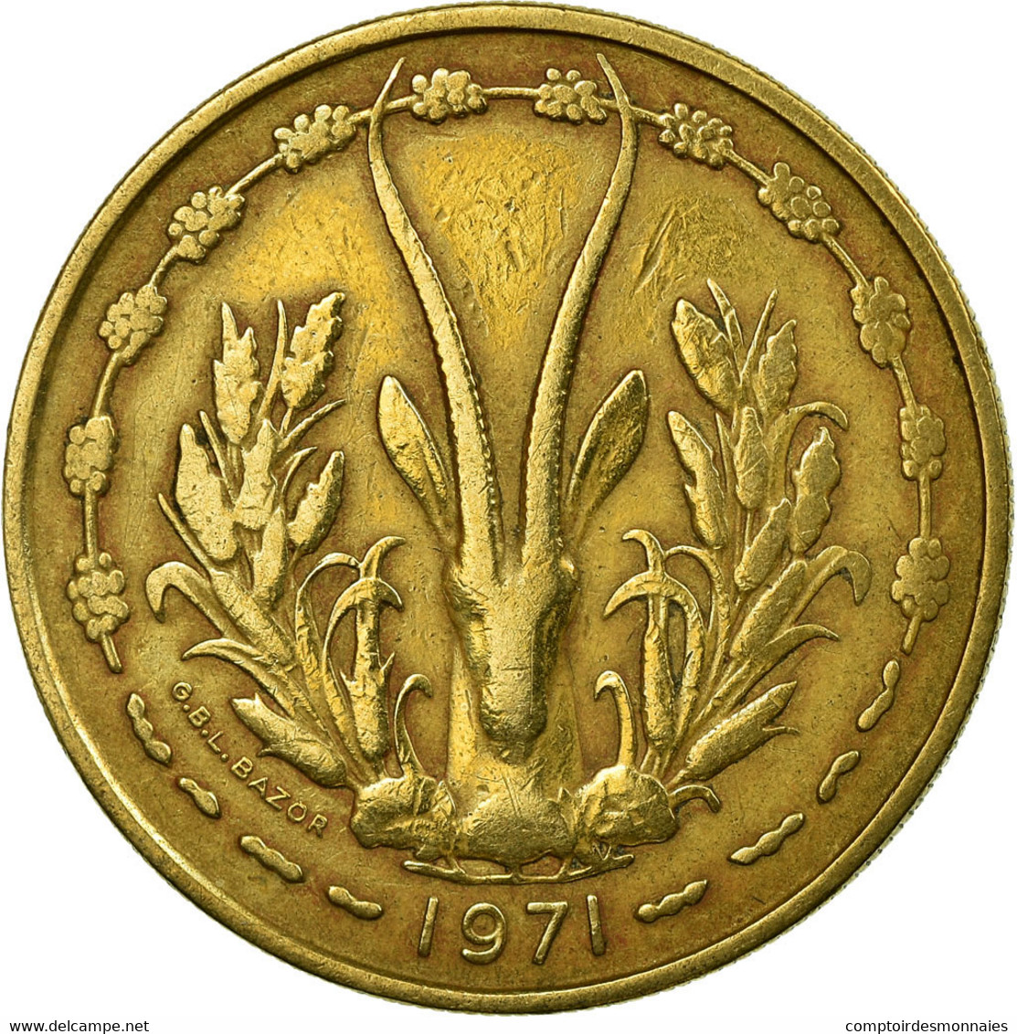 Monnaie, West African States, 25 Francs, 1971, TTB, Aluminum-Bronze, KM:5 - Elfenbeinküste