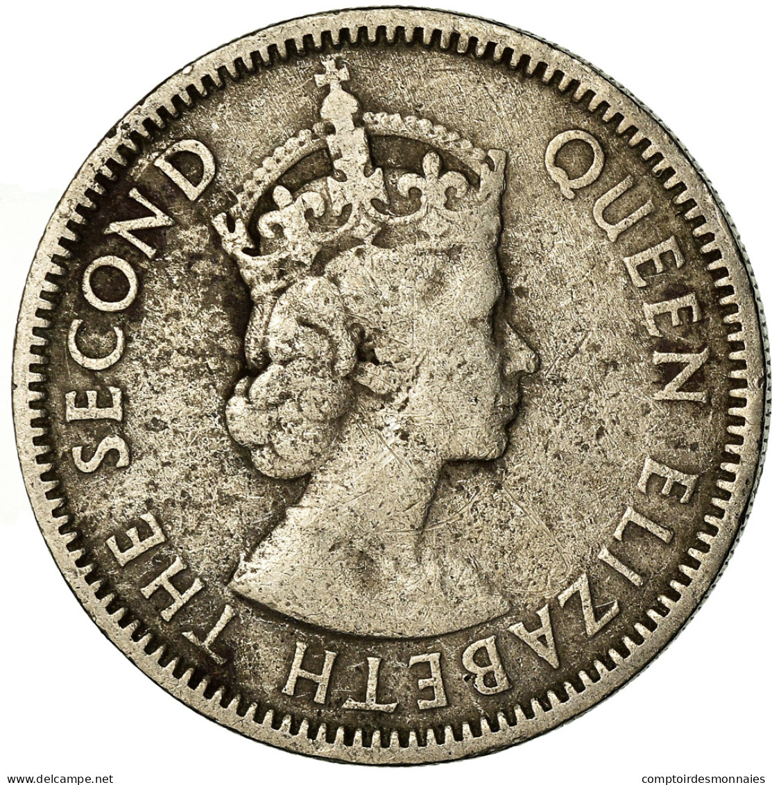 Monnaie, Etats Des Caraibes Orientales, Elizabeth II, 25 Cents, 1955, TB - Britse-karibisher Territorien