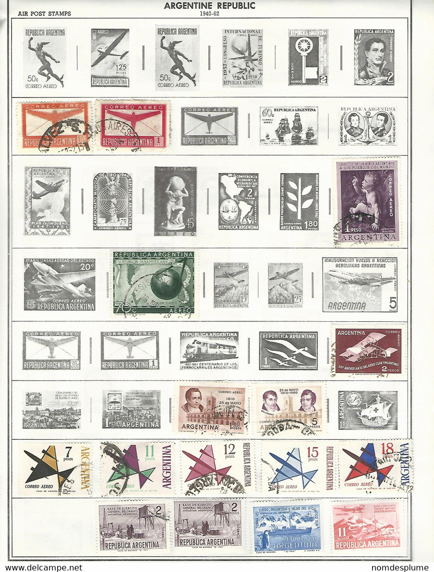 55963 ) Collection Argentina Postmark  Official Overprint - Collections, Lots & Series