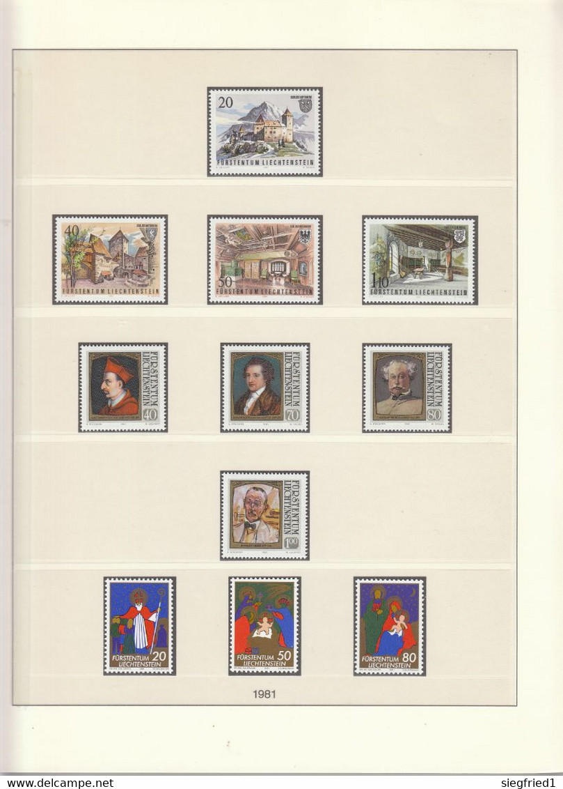 Liechtenstein ** Sammlung 1978-1993  im Lindner Vordruckalbum Katalog 620,00