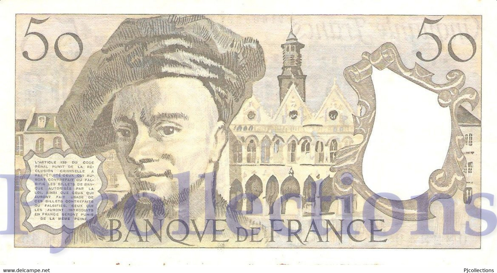 FRANCE 50 FRANCS 1986 PICK 152b VF+ - 50 F 1976-1992 ''Quentin De La Tour''